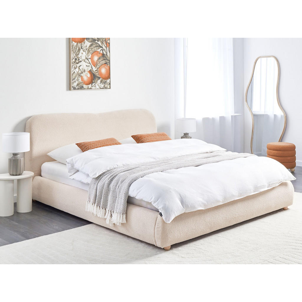Thumbnail - Beliani Bett, Beige, Textil, 180x200 cm, Schlafzimmer, Betten