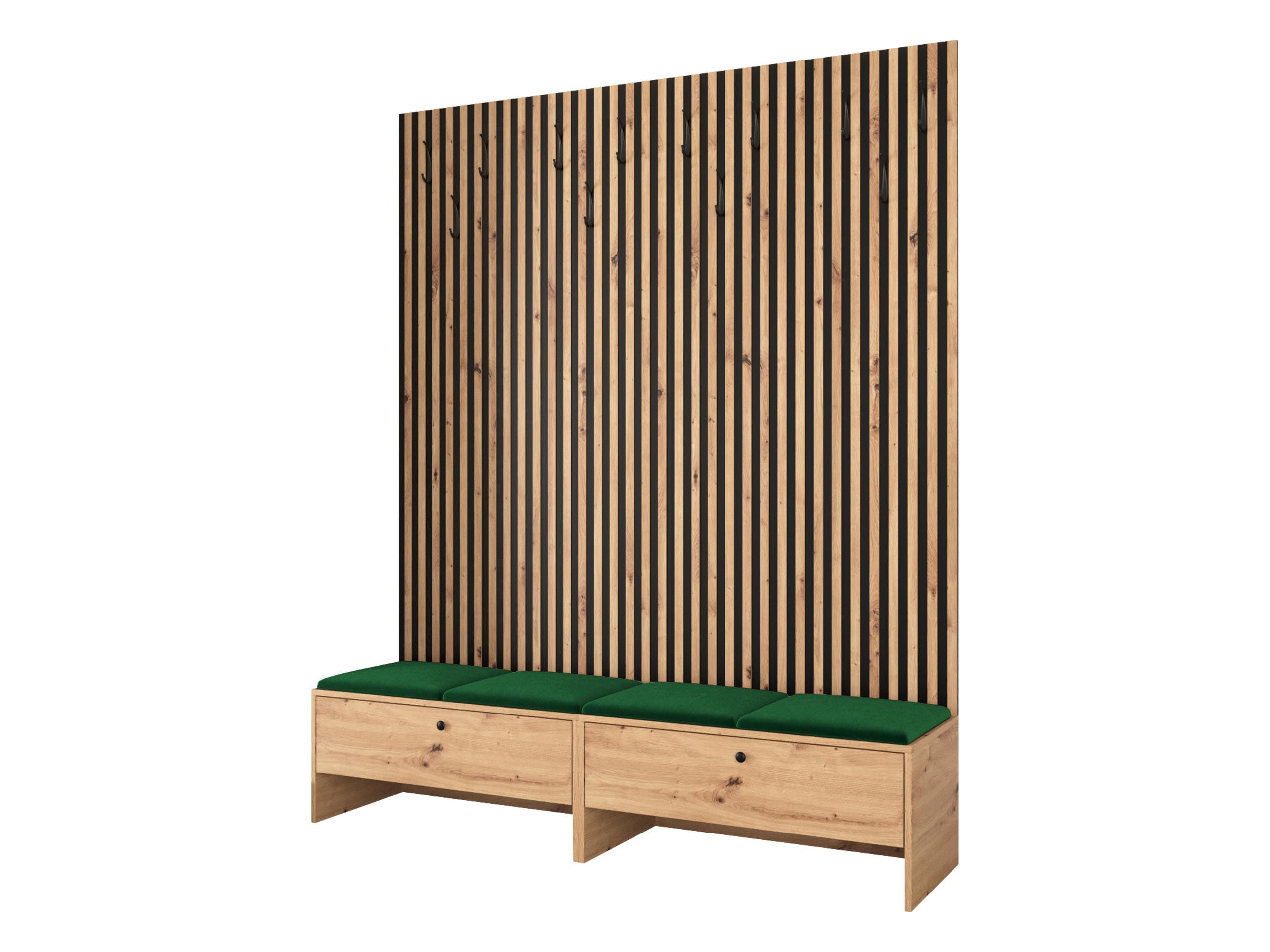 GARDEROBE Balma V - Grün, Holzwerkstoff (170/206/44cm) - MIRJAN24