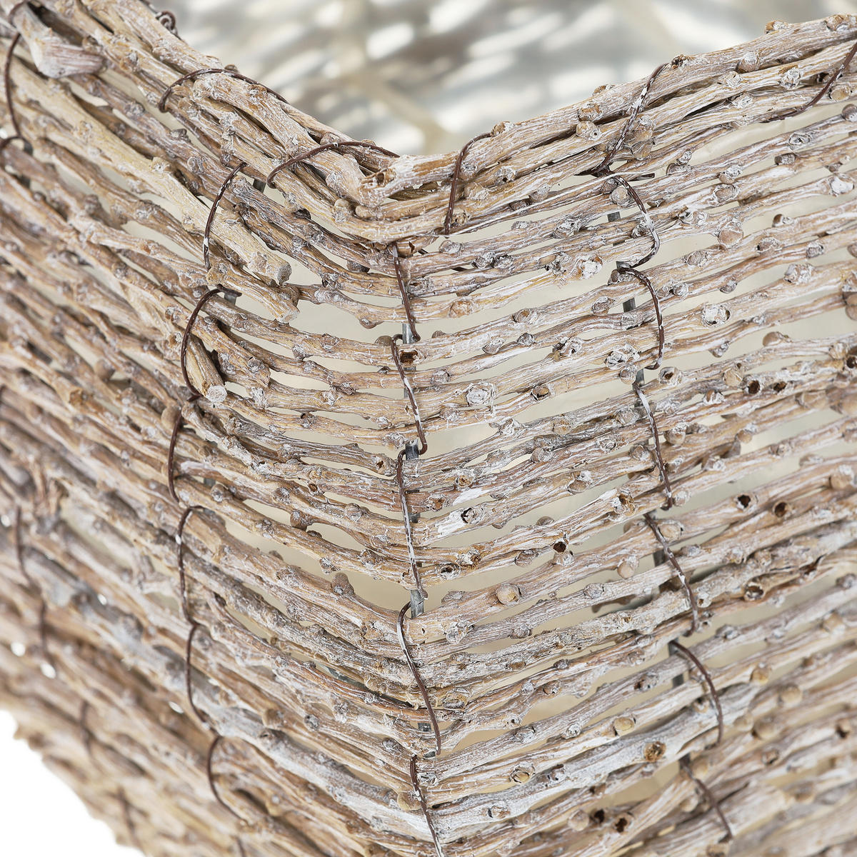 2xBLUMENTOPF - Weiß, Kunststoff/Textil (20/20/20cm) - Relaxdays