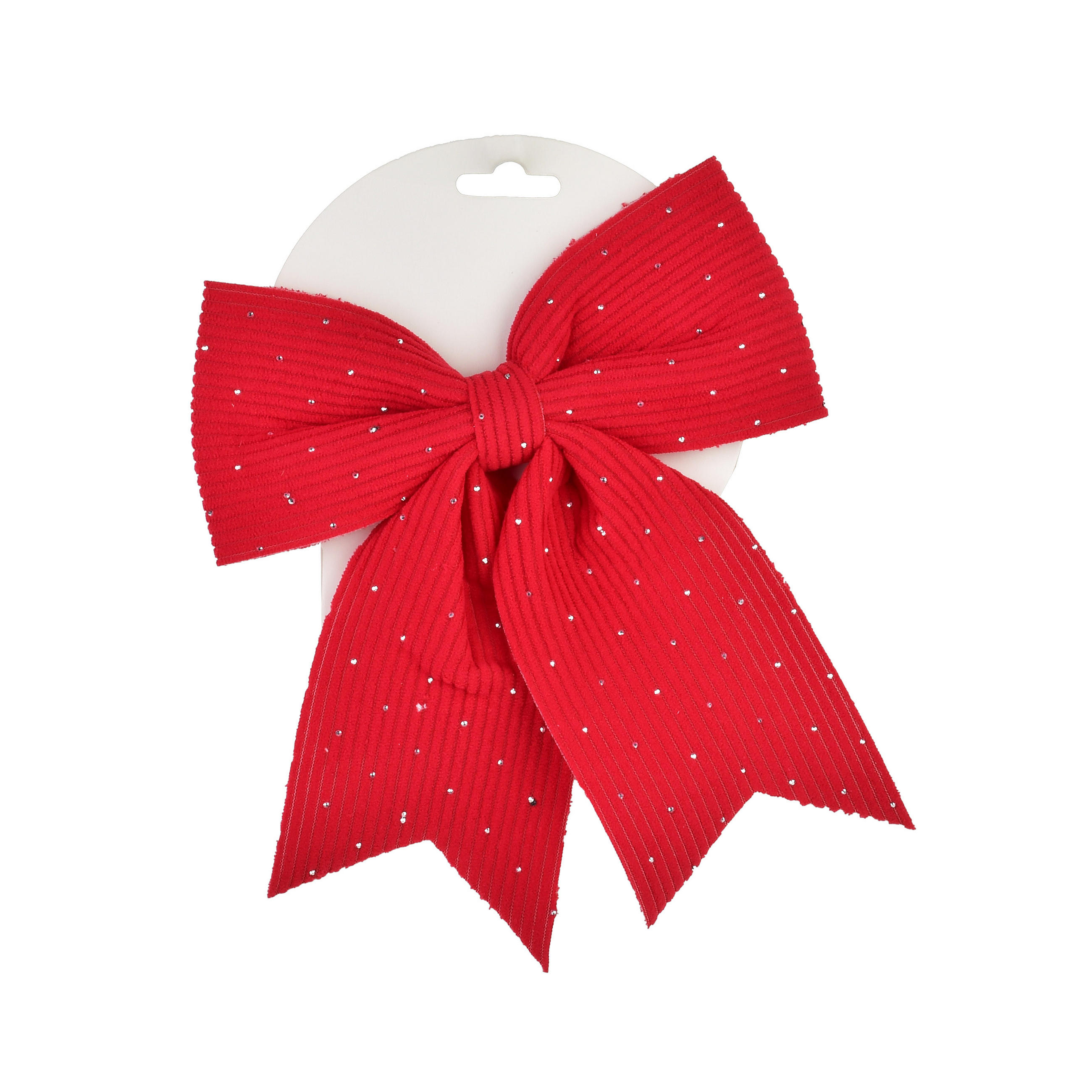 SCHLEIFE Santa Lila Rot 18x18x20 cm Kunststoff - Rot, Kunststoff (18/20/18cm) - Mondex