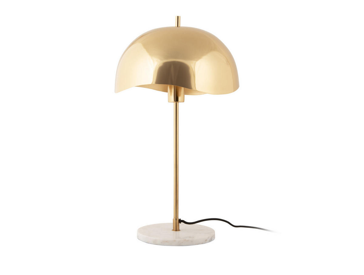 TISCHLAMPE Waved Dome 30/30/56 cm - Goldfarben, Metall (30/30/56cm) - Leitmotiv