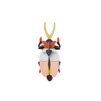 WANDDEKO Nashornkäfer 13/9 cm - Pink/Multicolor, Wellpappe (13/9/33cm) - KUNSTLOFT