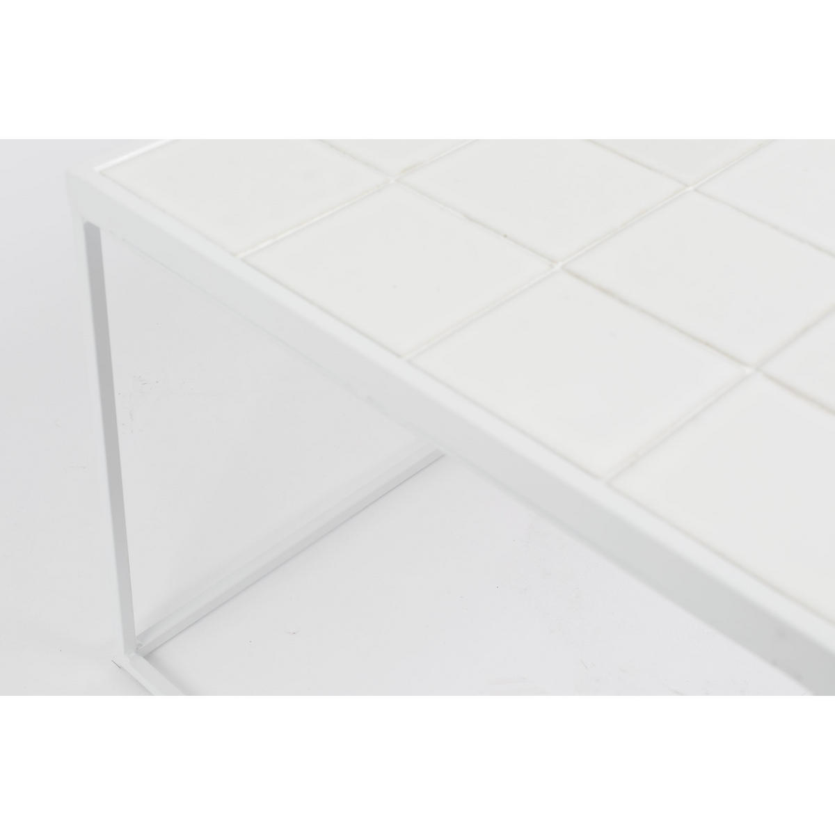 COUCHTISCH Glazed 93x42,5 cm Weiß - Weiß, Keramik (93/42.5/35.5cm) - Zuiver