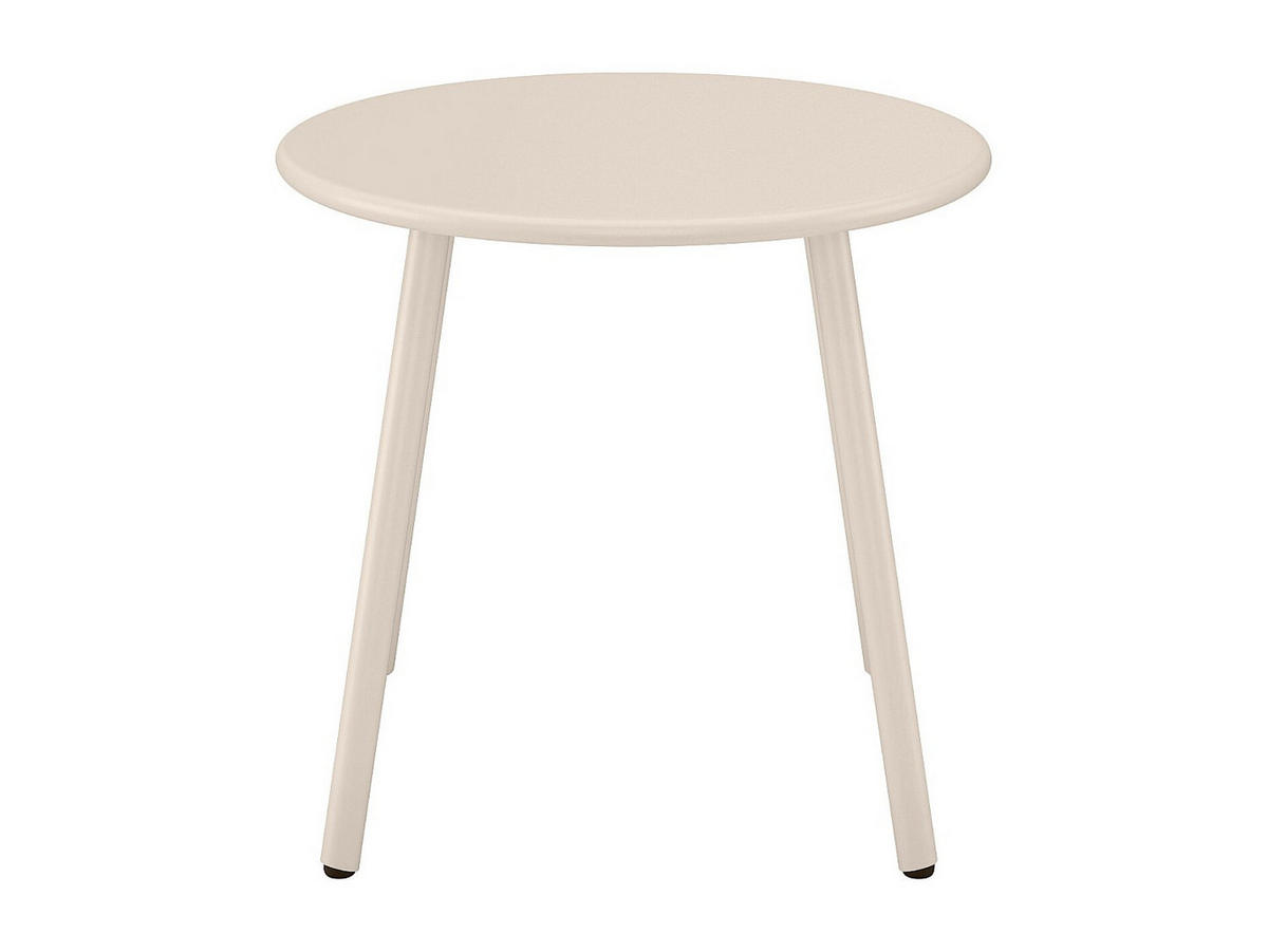 GARTENBEISTELLTISCH - 1 Person-Sitzer - Metall - Beige - - Beige, Metall (50/50/44.5cm) - Vente-Unique