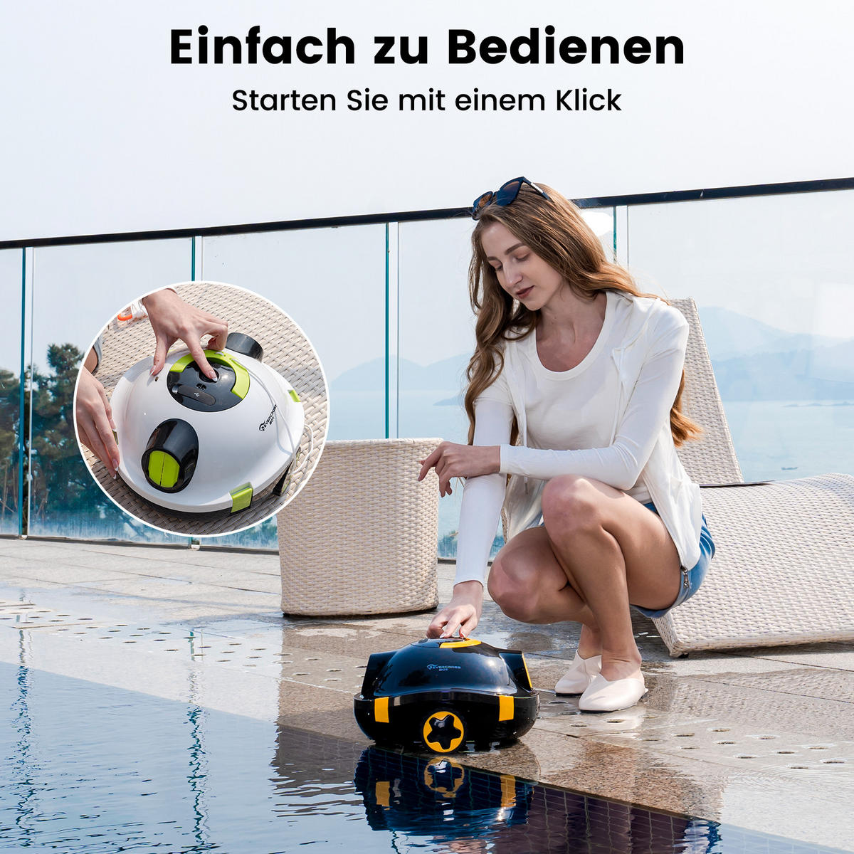 POOLROBOTER Y10 - Schwarz, Kunststoff (33/18.7/39.4cm) - EVERCROSS BOT
