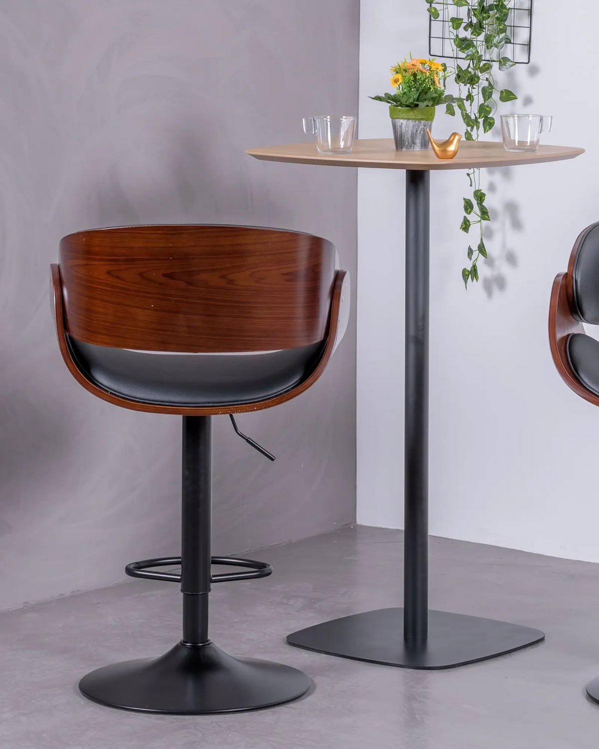 HOCKER Holz Schwarz - Schwarz, Holz (58/92/51cm) - Nest Dream