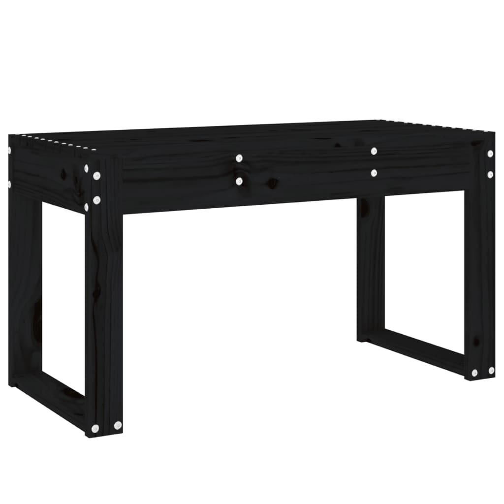 furnicato Gartenbank Schwarz 80x45x38 cm
