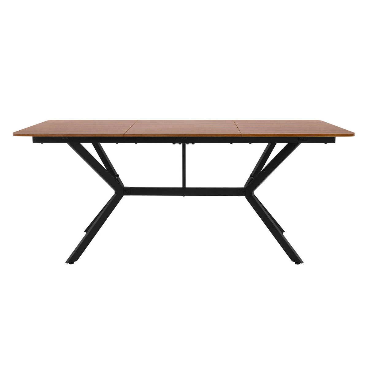 ESSTISCH aus MDF Dunkelbraun mit Stahlgestell Rechteckiger für 6 Personen - Dunkelbraun, Holzwerkstoff (180/80/75cm) - ML-DESIGN