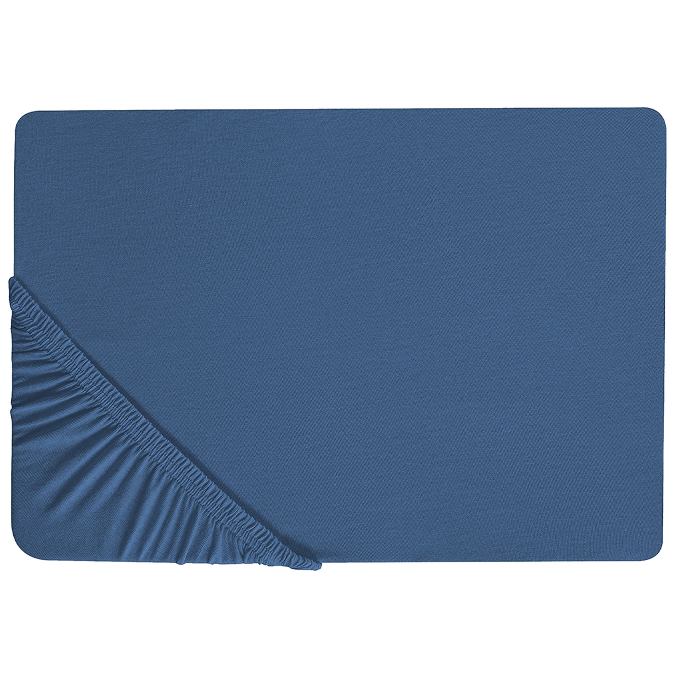 Beliani Spannbettlaken Hellblau 90x200 cm