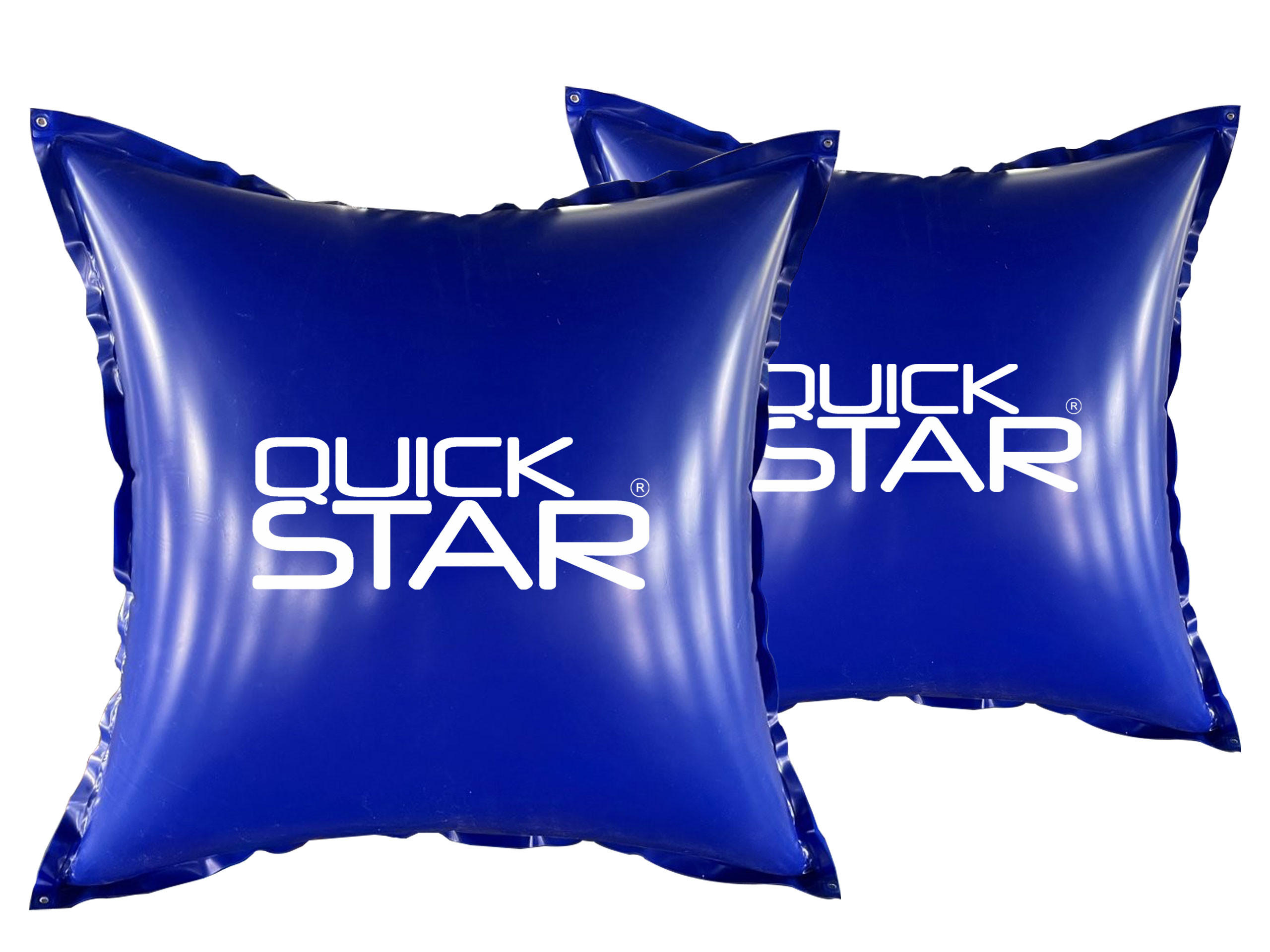 POOLKISSEN 2 Stück Eckig 120x120 cm Blau - Blau, Kunststoff (120/120cm) - QUICK STAR