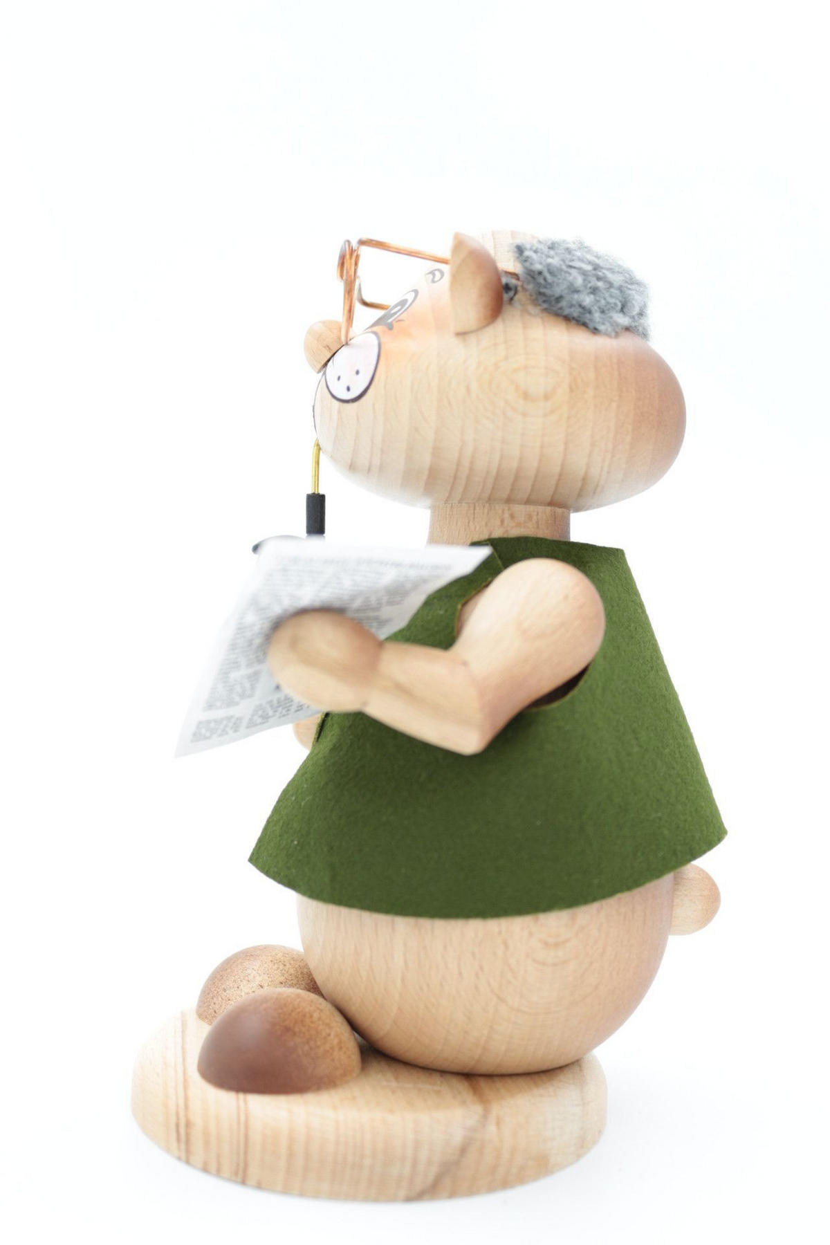 RAUCHFIGUR Hamster Opa 18 cm - Multicolor, Holz (12/18/0.1cm)