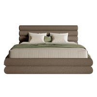 POLSTERBETT Buffalino Hellbraun Boucle 180/200 cm - Braun, Kunststoff/Textil (180/200cm) - Selsey