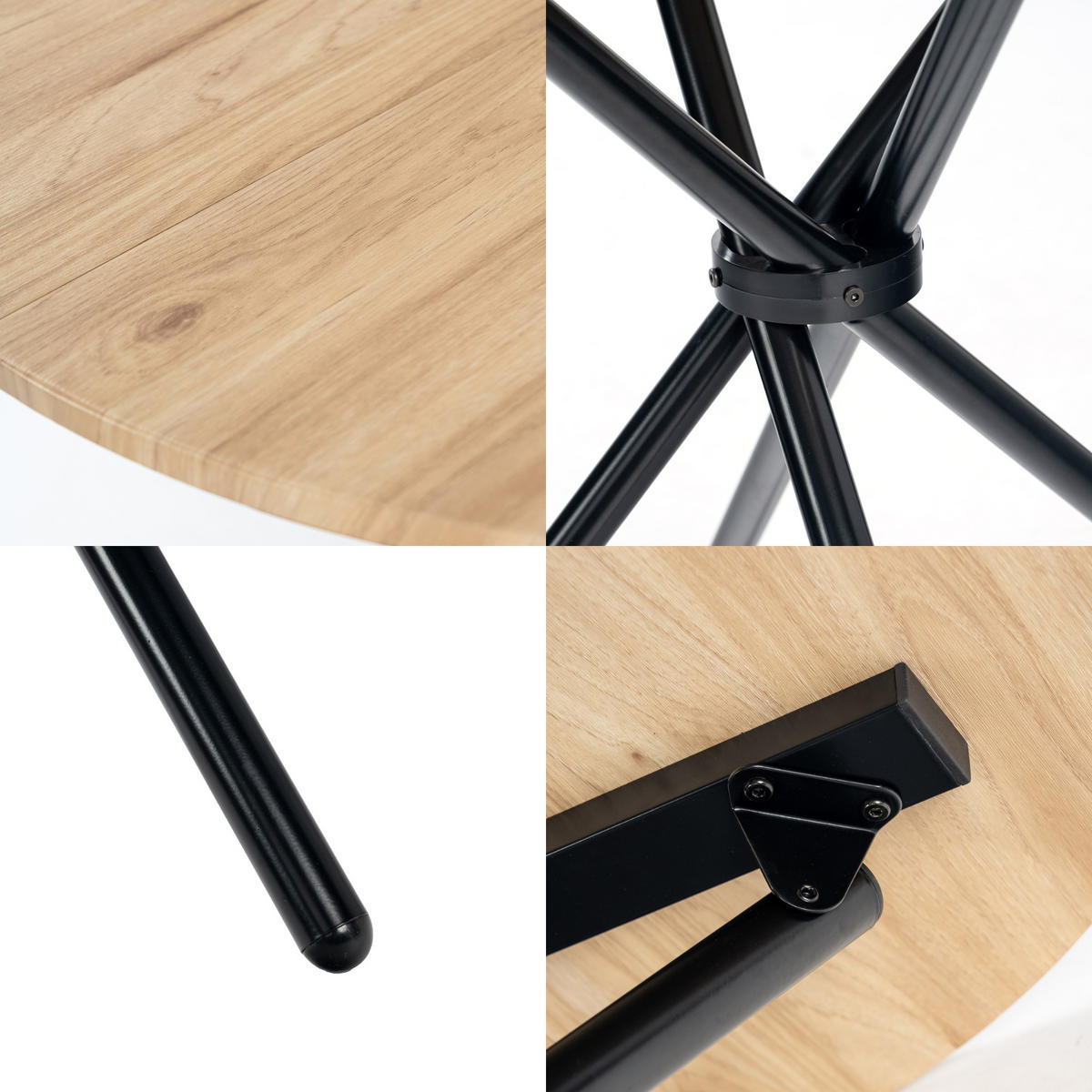 ESSTISCH 80/80/75 cm braun - Braun, Holz/Metall (80/80/75cm)