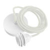 PENDELLEUCHTE Hang 1 Flammig Retro - Weiß, Naturmaterialien (250/1/250cm) - HOOPZI
