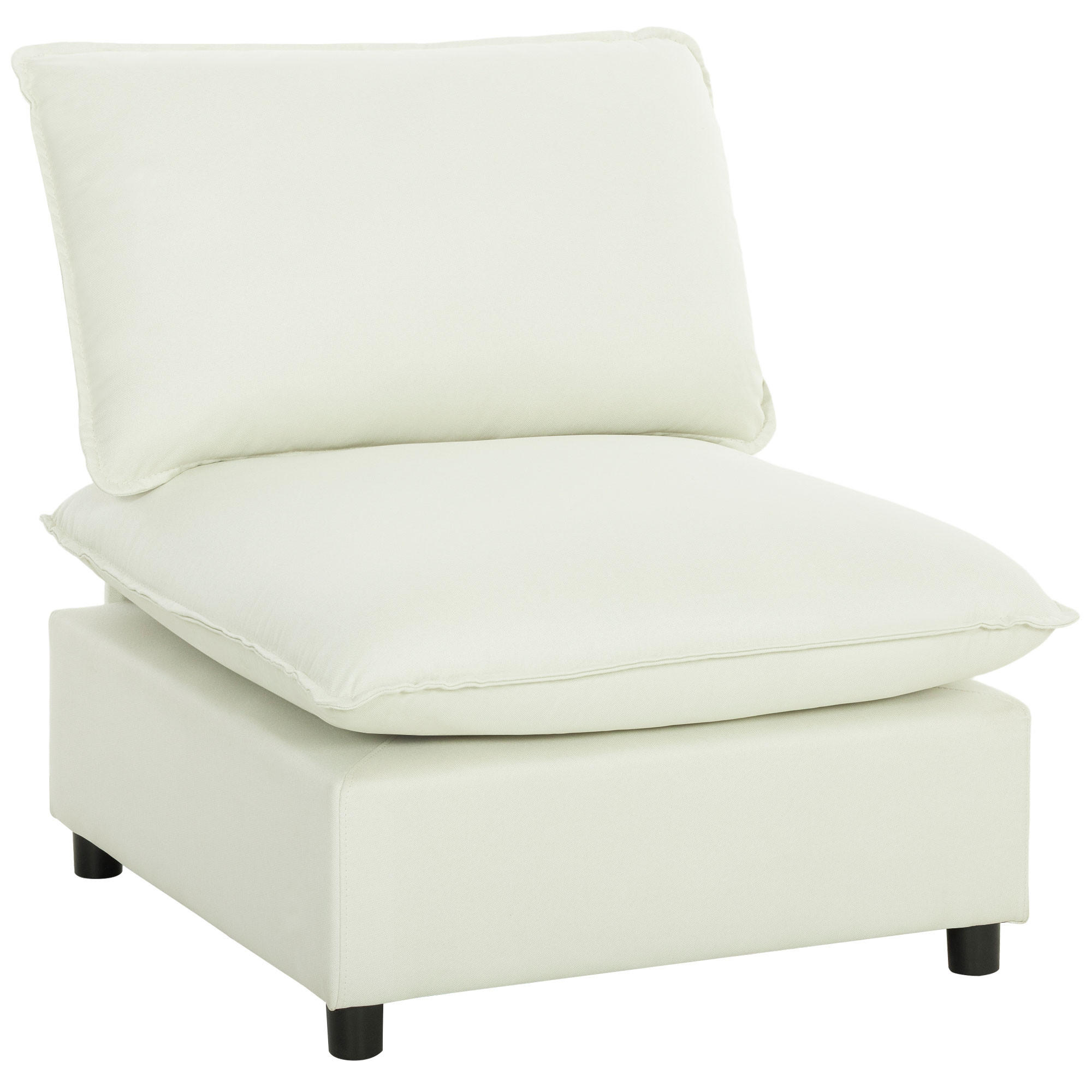 SESSEL DE-13498 1-Sitzer ohne Armlehnen, große Sitzfläche Creme - Creme, Textil (85/78/74cm) - ComfortXL
