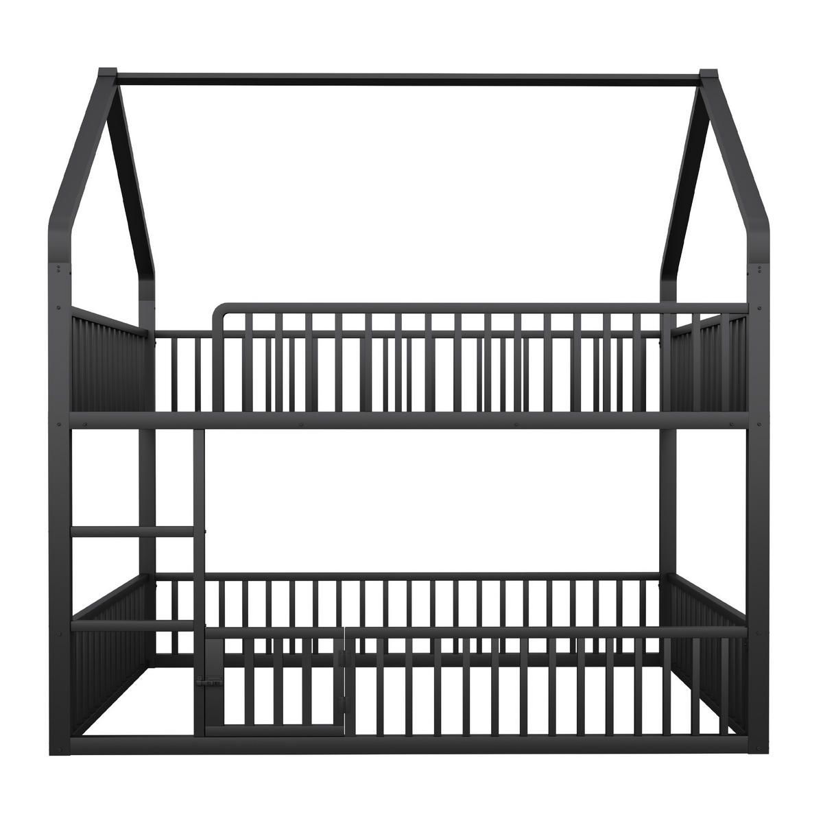 ETAGENBETT Metall Schwarz 90/140x200 cm 2-tlg. - Schwarz, Metall (90/200cm) - ComfortXL