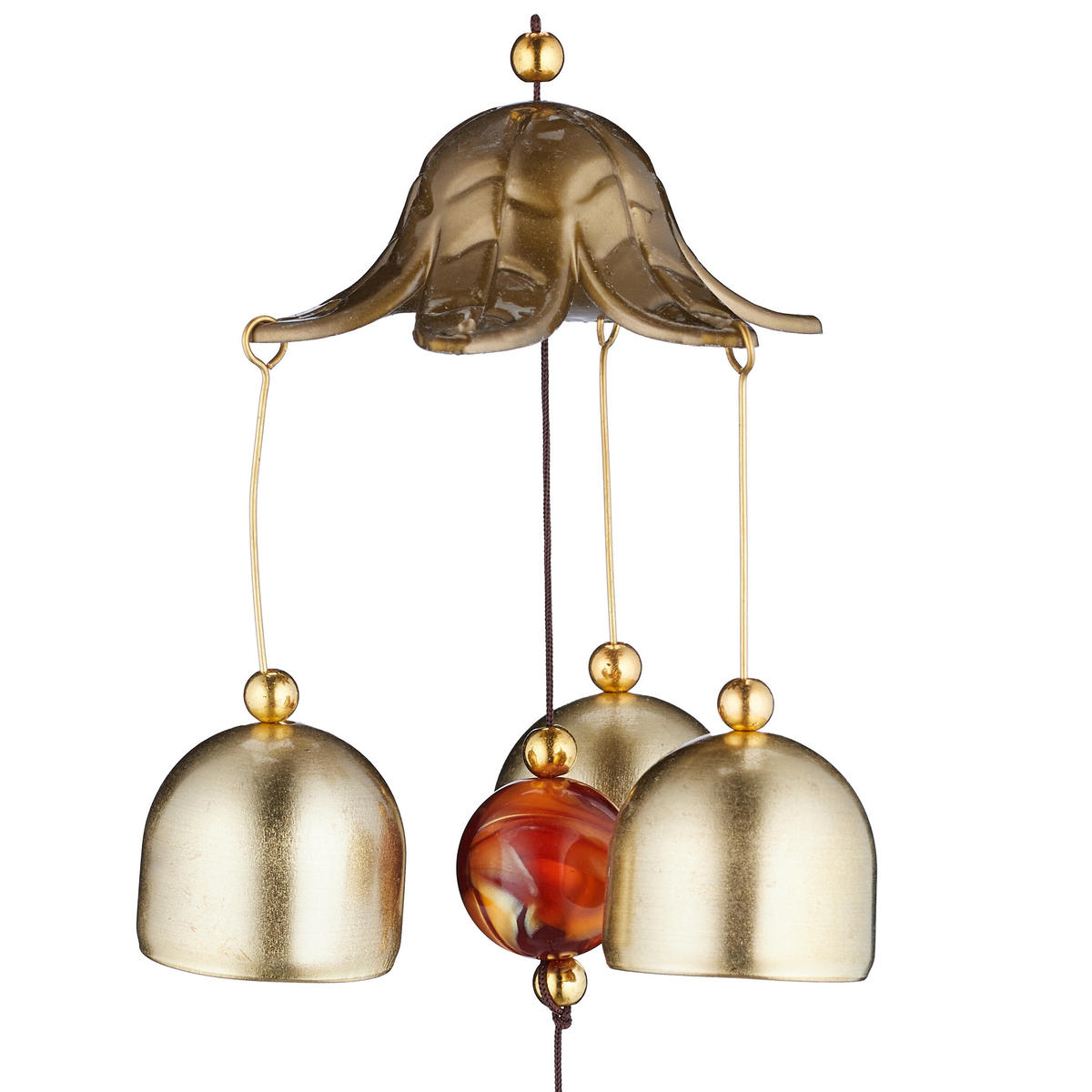 2XWINDSPIEL - Goldfarben, Kunststoff/Metall (7.5/7.5/45.5cm) - Relaxdays