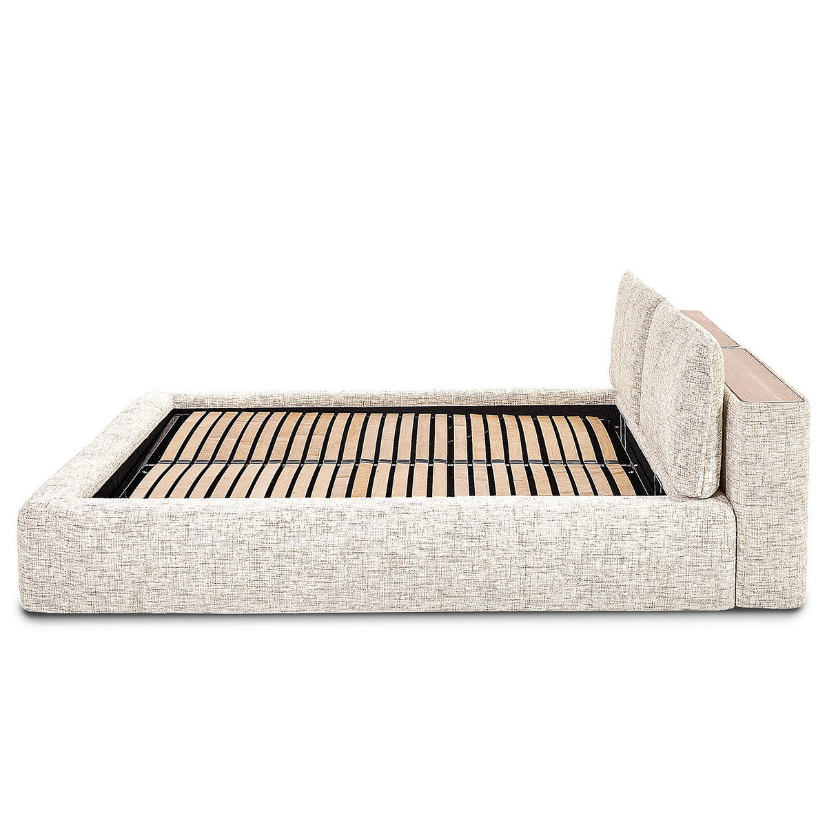 POLSTERBETT - Creme, Textil (140/200cm) - home24