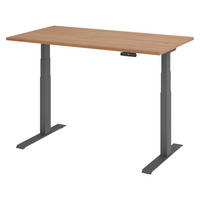 SCHREIBTISCH elektrisch XDKB 80/140/74 cm in Nussbaumfarben/Graphitfarben - Nussbaumfarben/Graphitfarben, Holzwerkstoff (80/140/74cm) - bümö