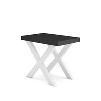 KONSOLENTISCH ausziehbar 58 bis 140cm, für 6 Gäste, schwarz, 90/58/73cm - Schwarz, Holzwerkstoff (90/140/73cm) - Skraut Home