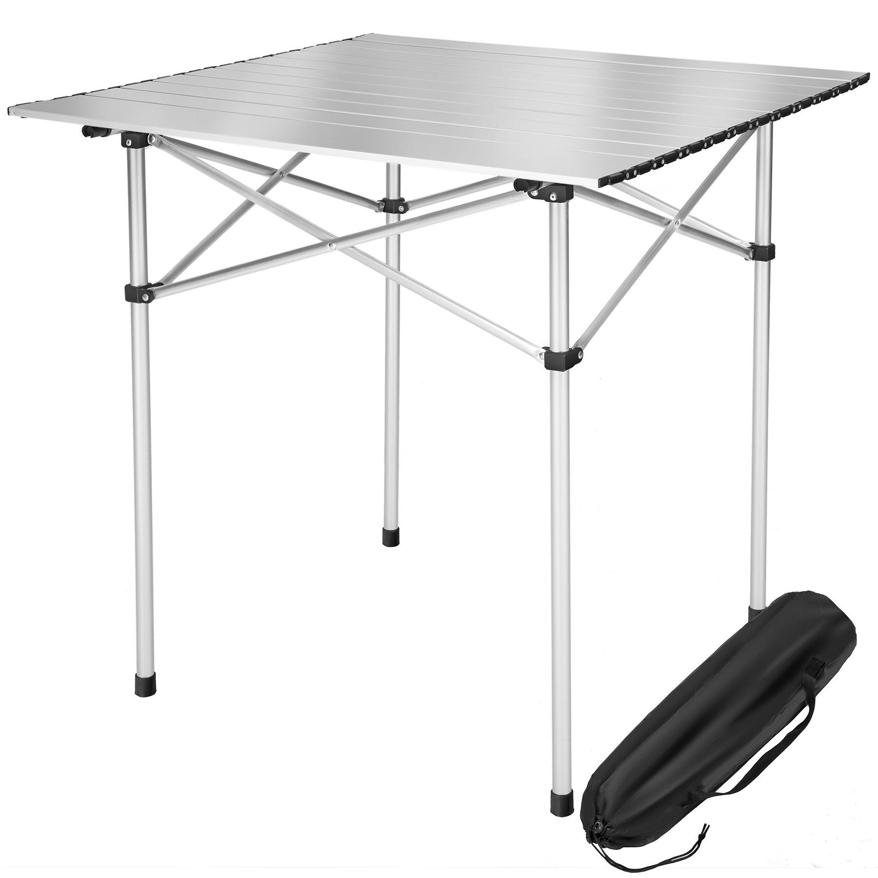 CAMPINGTISCH ,70 x 70 x 70 cm,grau - Grau, Metall (70/70/70cm) - tectake
