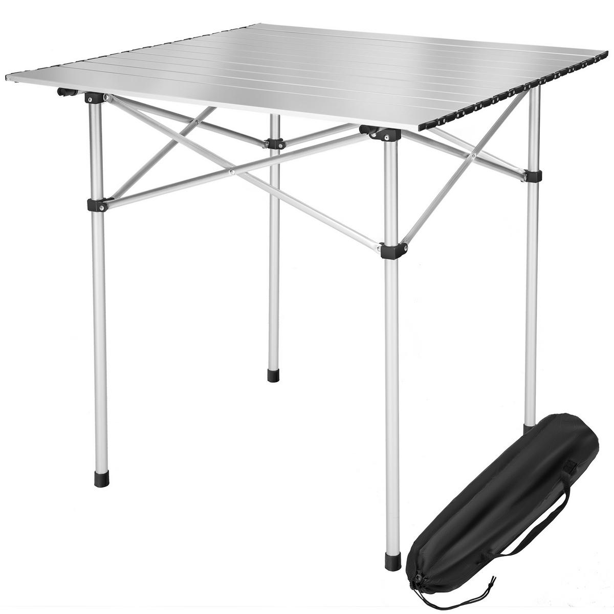 CAMPINGTISCH ,70 x 70 x 70 cm,grau - Grau, Metall (70/70/70cm) - tectake