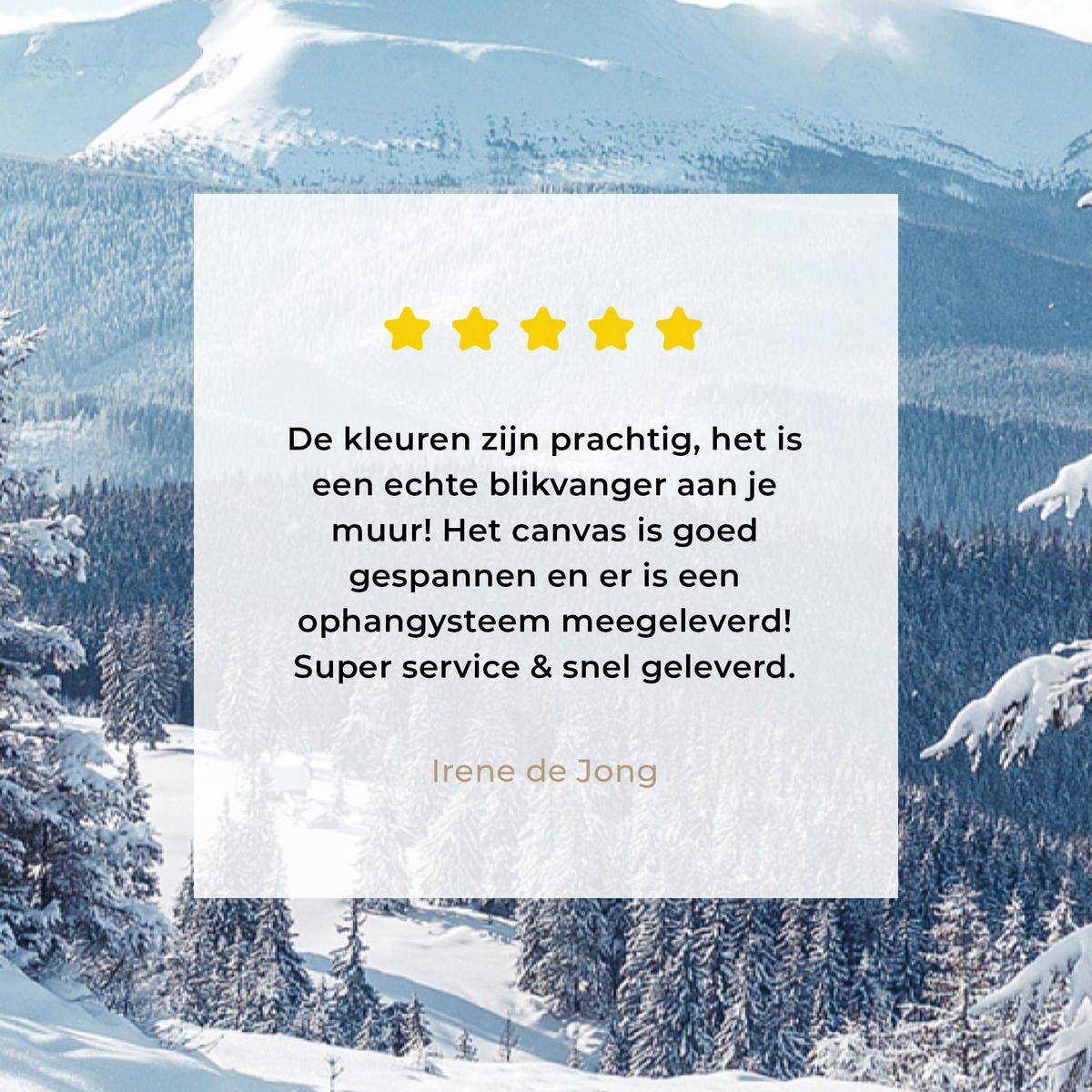 LEINWANDBILD Winterlandschaft - Natur - Berge - Bäume - Schnee Deko Groß 90x140 cm - Hellblau, Textil (90/140cm) - MuchoWow