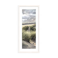 POSTER mit Rahmen 30x70 cm Strand Meer schmal - Blau, Holz (30/71cm) - artissimo