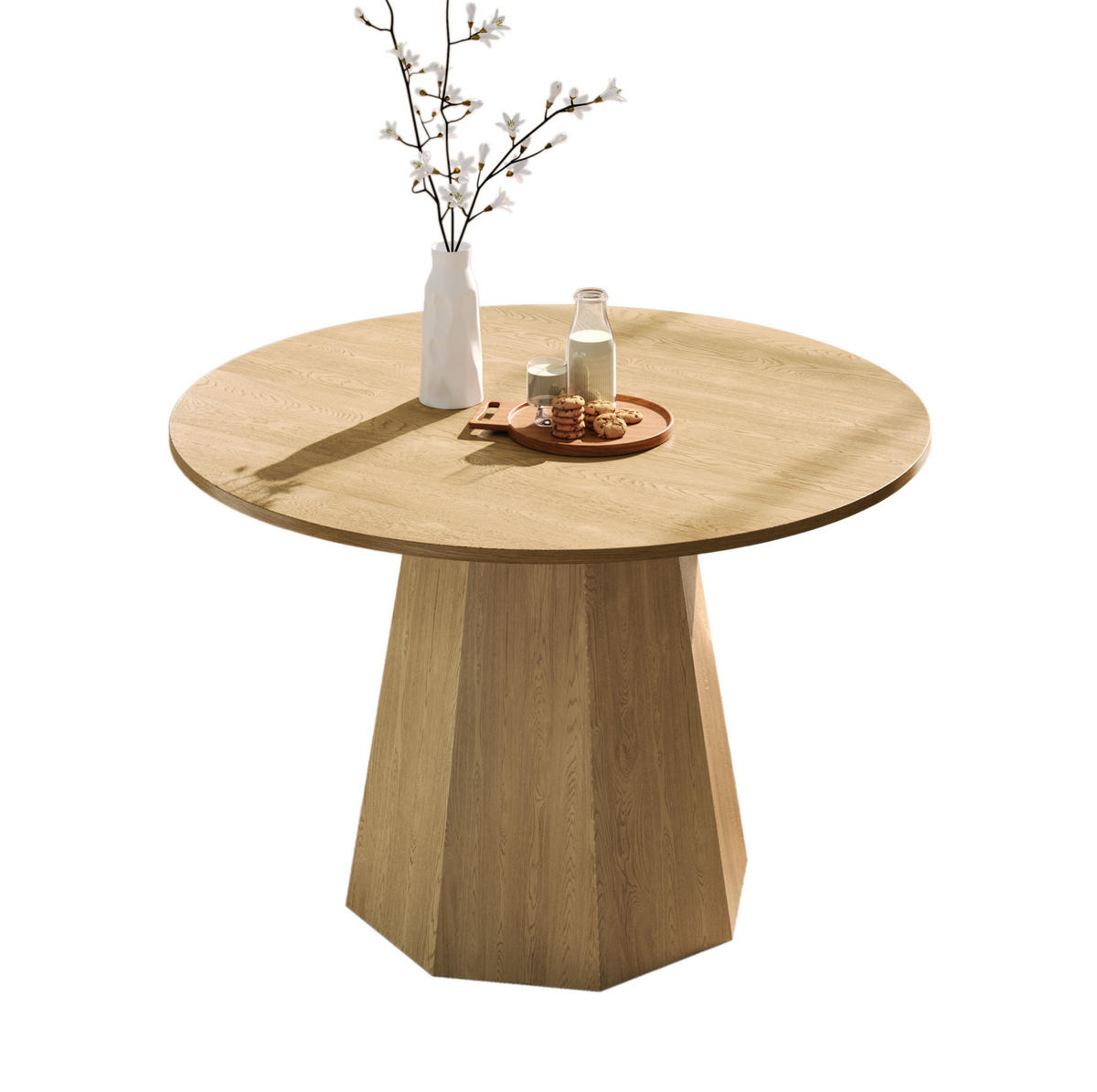 ESSTISCH 120/120/75 cm eichefarben aus MDF für 4-6 Personen - Eichefarben, Holzwerkstoff (120/120/75cm) - OKWISH
