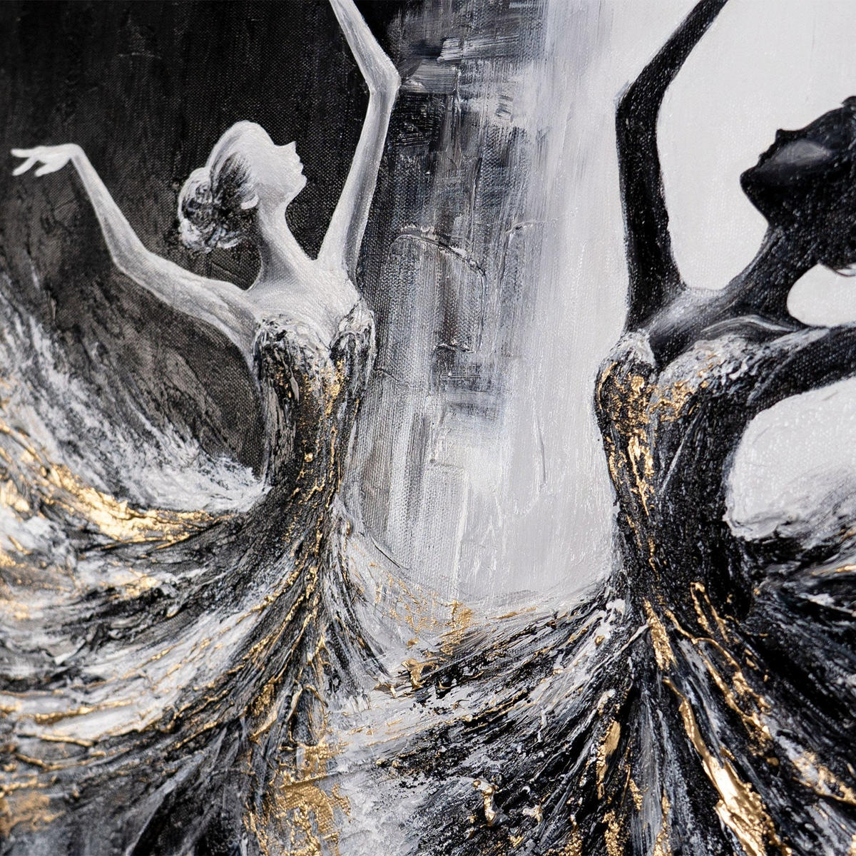 GEMÄLDE Brillanz des Balletts auf Keilrahmen 115x50 cm - Multicolor, Holz (115/50cm) - YS-art gallery