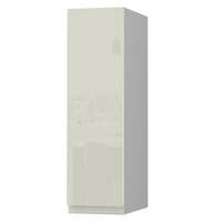 HÄNGESCHRANK Florence W2/20 Grau / RAL 1013 perlweiß HG 20 / 32,5 / 72cm - Türanschlag links - Weiß Hochglanz/Grau, Holz/Holzwerkstoff (20/72/32.5cm) - Feldmann-Wohnen