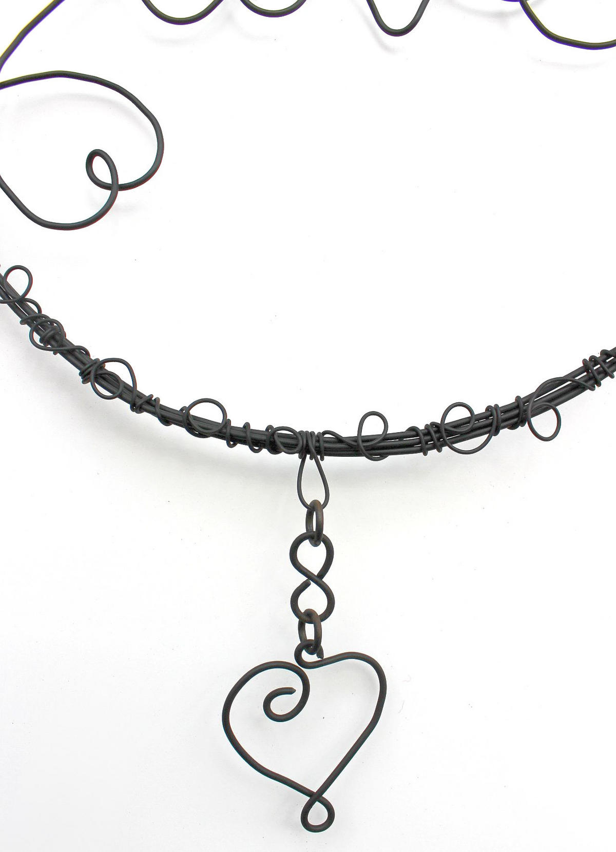 DRAHTBILD Herz LOVE aus Metall 35 cm 3102 - Schwarz, Metall (31/35/1cm) - DanDiBo