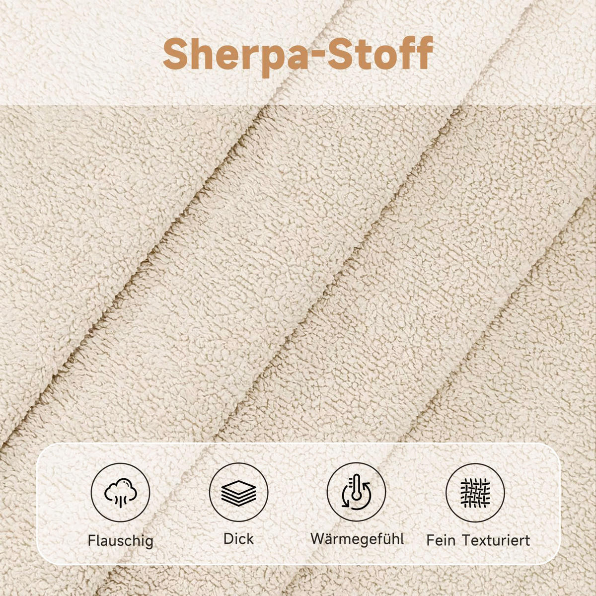 ESSZIMMERSTUHL 2er Set Sherpa Beige Eichenoptik Gepolstert - Beige, Holz (52/80.5/46cm) - FLIEKS