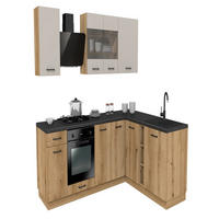 WINKELKÜCHE 240x180 cm mit Arbeitsplatte - SIMPLY Z7 - in Kaschmir / Eiche - Kaschmir/Eichefarben, Holz (240/212/53cm)