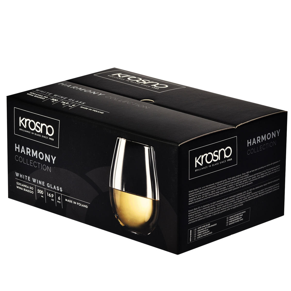 WEISSWEINGLÄSER 6er-Set 500 ML - Transparent, Glas (0.5L) - Krosno Glass