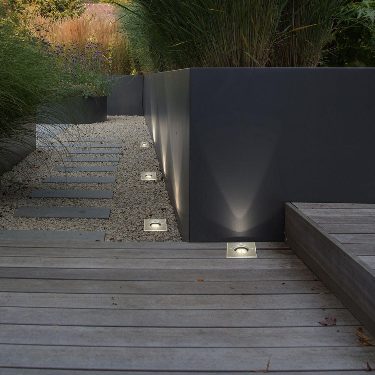 LED AUSSENLEUCHTE Edelstahl Silber 3er Set - Silberfarben, Metall (11/11/12cm)
