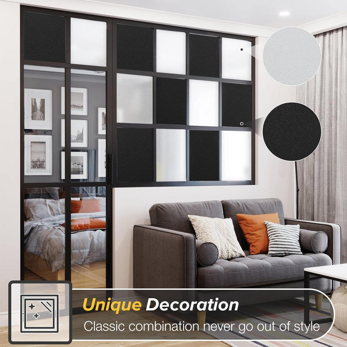 VORHÄNGE – Verdunkelnd – Statisch haftend – Schwarz – 20 x 200 cm - Schwarz, Kunststoff/Textil (20/200cm)