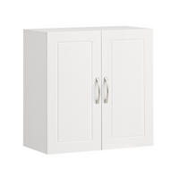 HÄNGESCHRANK mit Verstellbarem Regal, 60x60x30cm, Weiß - Weiß, Holzwerkstoff (60/60/30cm) - SoBuy