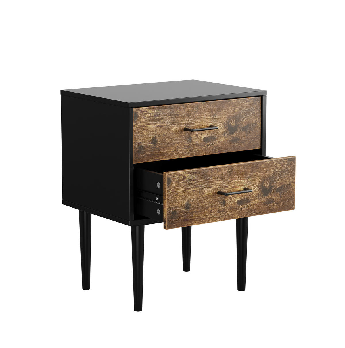 NACHTTISCH aus MDF mit 2 Schubladen, 50,8/38,1/33,47 cm, Braun - Braun, Holzwerkstoff (38.1/33.47/50.8cm) - Redom