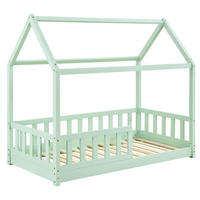 KINDERBETT Marli mint 80x160 cm - Mintgrün, Holz (80/160cm) - Juskys