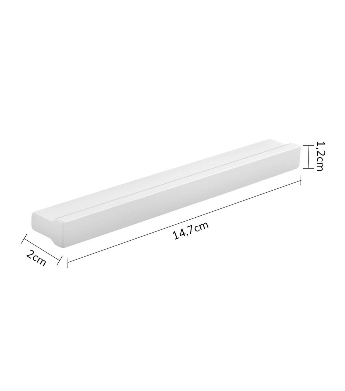 MÖBELGRIFF Der Griffige - Weiß, Metall (15/2/1cm) - Mokebo