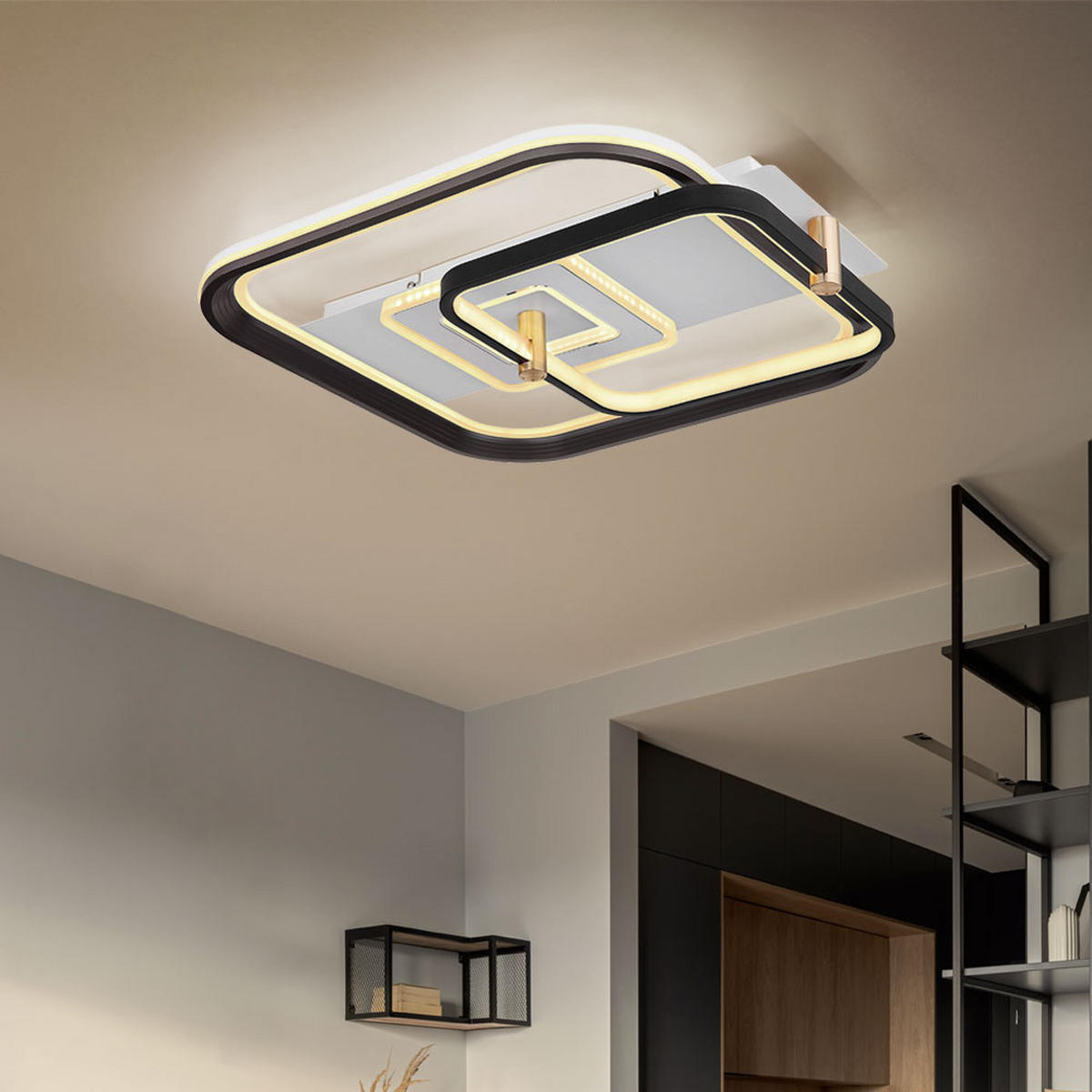 LED DECKENLEUCHTE Metall Weiß - Weiß, Metall (52/48/9.5cm)