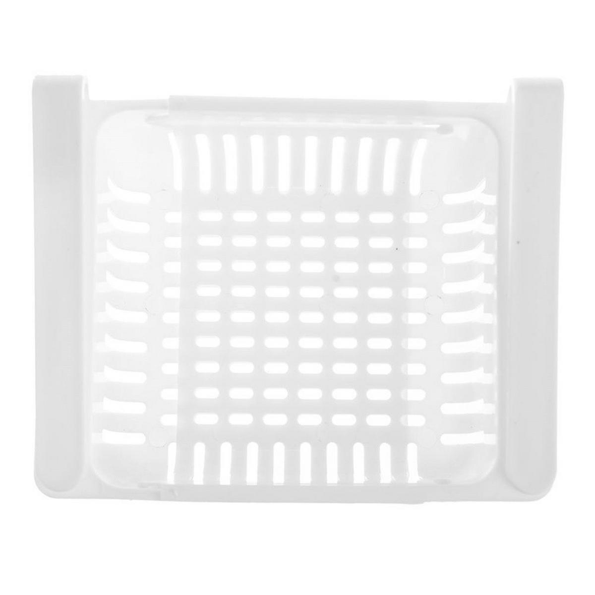 KÜHLSCHRANKORGANIZER Ausziehbarer für Ablagen von 21-28,7 cm - Weiß, Kunststoff (21/9/16.5cm) - Orion 