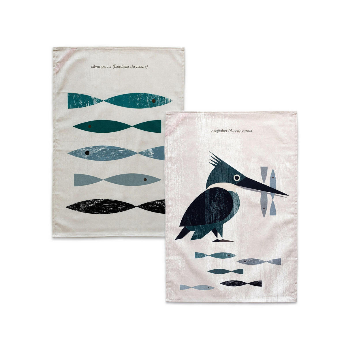 GESCHIRRTUCH (2 tlg) kingfisher 70x50 cm mehrfarbig - Multicolor, Textil (70/50cm) - Happy Friday
