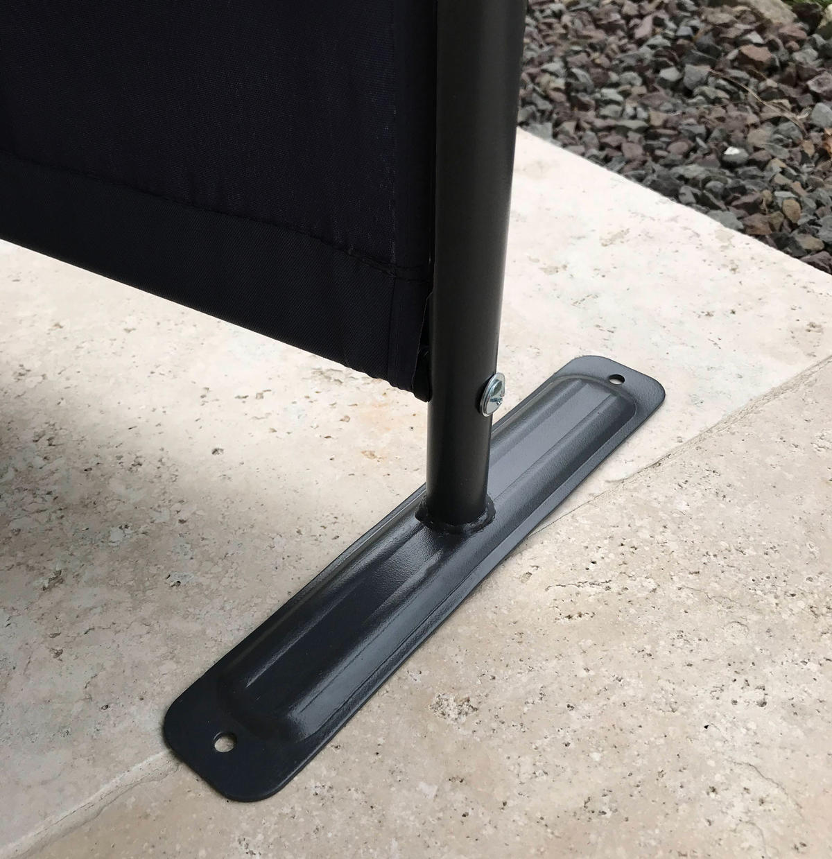 PARAVENT 4-tlg. 220x165 cm Schwarz - Schwarz, Metall (220/165cm) - QUICK STAR
