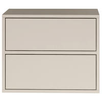 NACHTTISCH hängend Framme Kaschmirgrau mit 2 Schubladen, 50 cm - Kaschmir, Holzwerkstoff (50/40/36cm) - Selsey