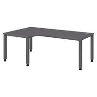 SCHREIBTISCH Serie-Q Gestell: Graphit 120/200/74 cm in Graphitfarben - Graphitfarben, Holzwerkstoff (120/200/74cm) - bümö