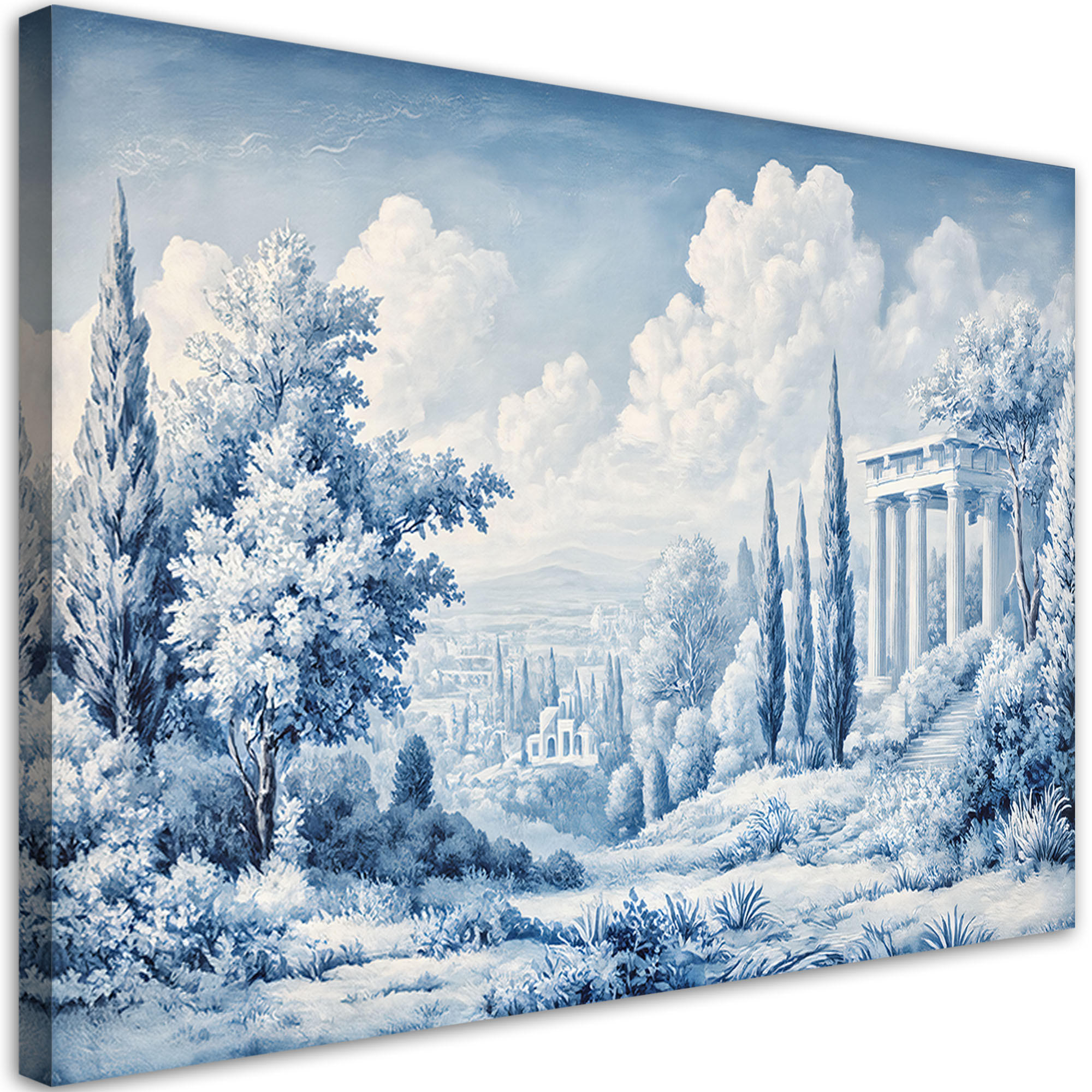 WANDBILD antike landschaft blau - Blau, Textil (60/40cm) - Feeby