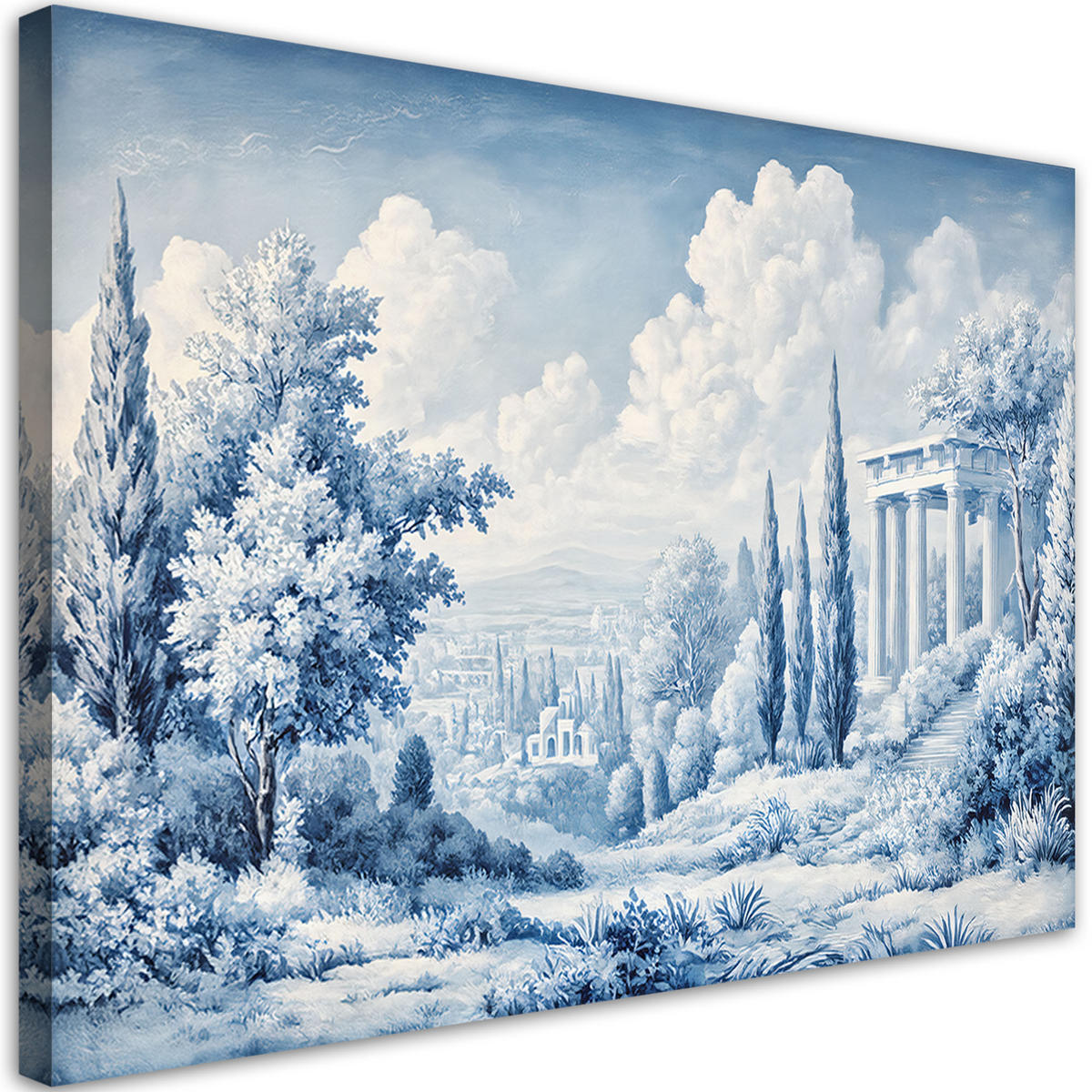 WANDBILD antike landschaft blau - Blau, Textil (60/40cm) - Feeby