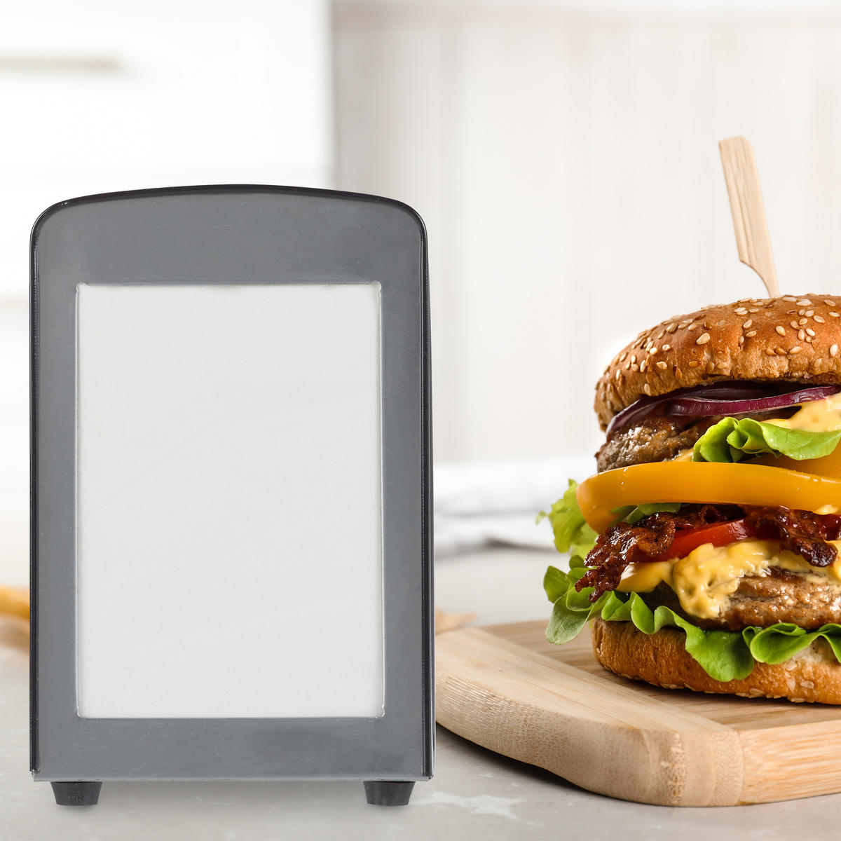 SERVIETTENSPENDER - Schwarz, Metall (9.5/15/11cm) - Relaxdays